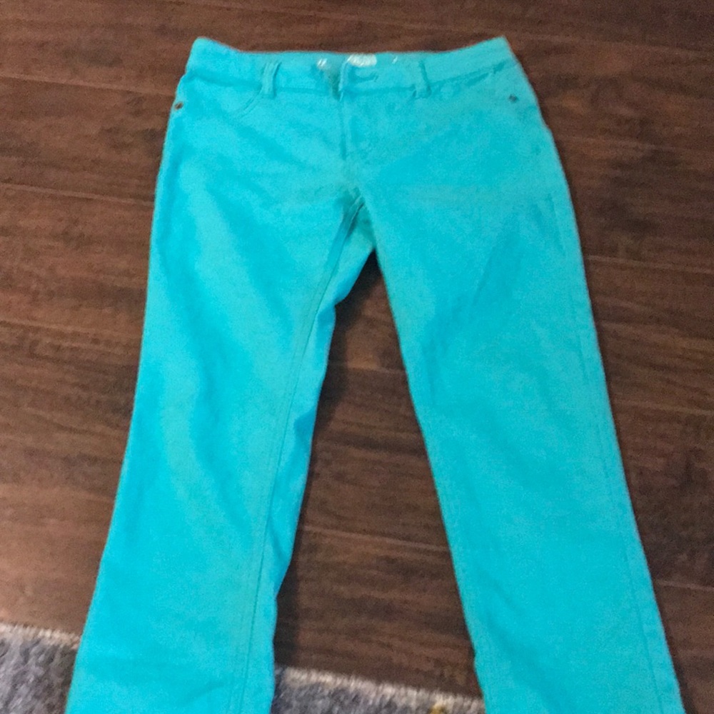 Teal jeggings